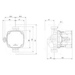 Grundfos Hocheffizienz Umwälzpumpe ALPHA1 GO 15-40 130mm, 220-240V 9H 1" max. Förder... GRUNDFOS-93074204 5715467404319 (Abb. 1)