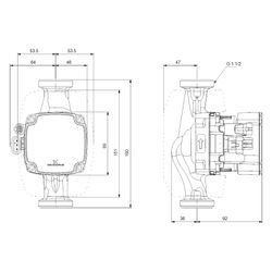Grundfos Hocheffizienz Umwälzpumpe ALPHA2 GO 25-40 180mm, 220-240V 9H 1 1/2" max. Fö... GRUNDFOS-93074249 5715467404869 (Abb. 1)