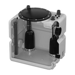Grundfos Abwassersammelbehälter Hebeanlage DUOLIFT.270.40.CC, 800x700x600mm Volumen ... GRUNDFOS-97642386 5700310042329 (Abb. 1)