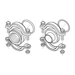 Grundfos Clamp-Kupplung komplett EPDM, Verbindung 60,3/DN 50, Mechanisches Zubehör zum... GRUNDFOS-335251 5700390035372 (Abb. 1)