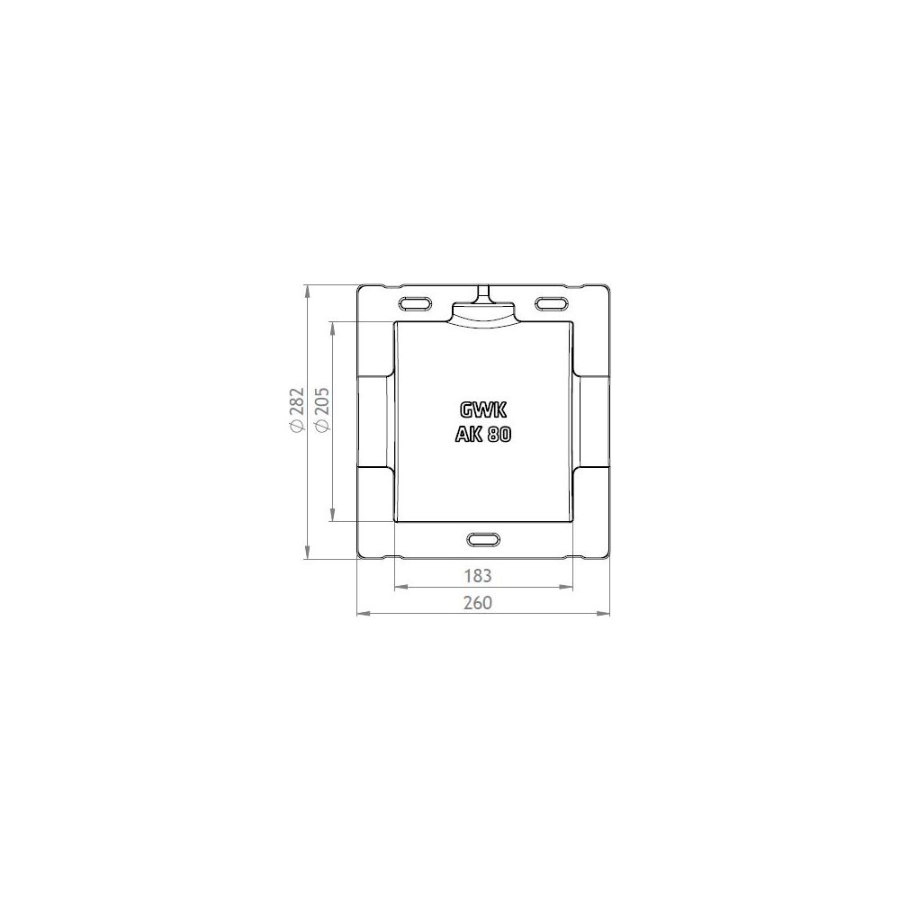 GWK ES-Box Armaturendämmschale Serie AK, DN 80, Grau RAL 7040, für Flansch-Absperrklapp... GWK-1131080000 4030095007291 (Abb. 2)