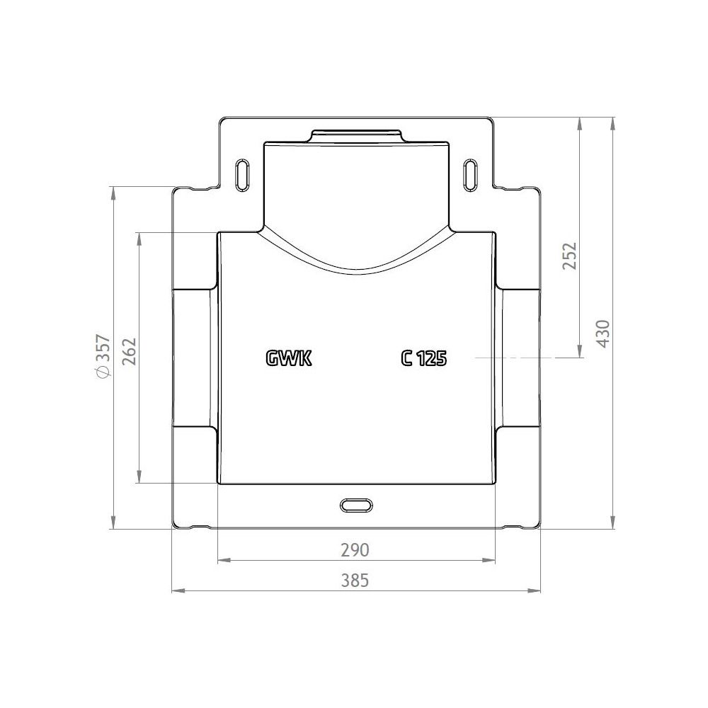 GWK ES-Box Uni Armaturendämmschale Serie C, DN 125, Grau, für Kompaktventile Baulänge F... GWK-1721125005 4030095038653 (Abb. 2)