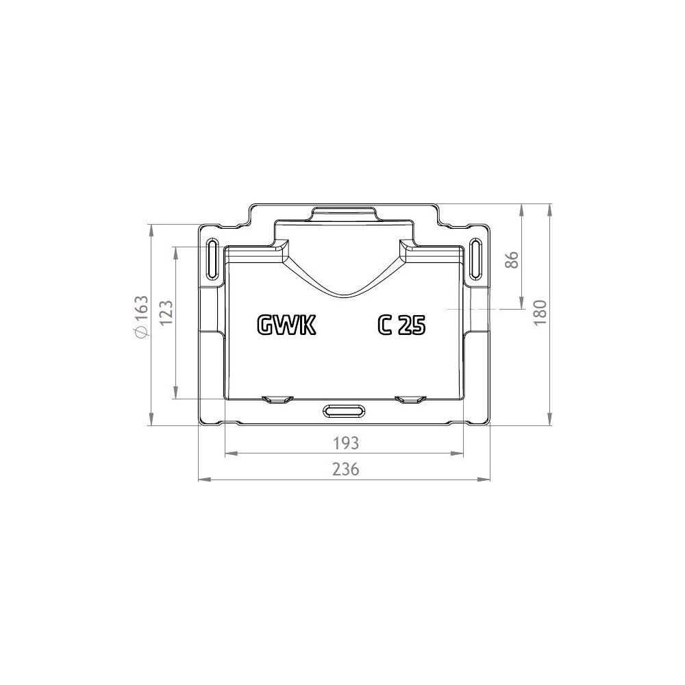 GWK ES-Box Uni Armaturendämmschale Serie C, DN 25, Grau, für Kompaktventile Baulänge F4... GWK-1721025005 4030095038721 (Abb. 2)