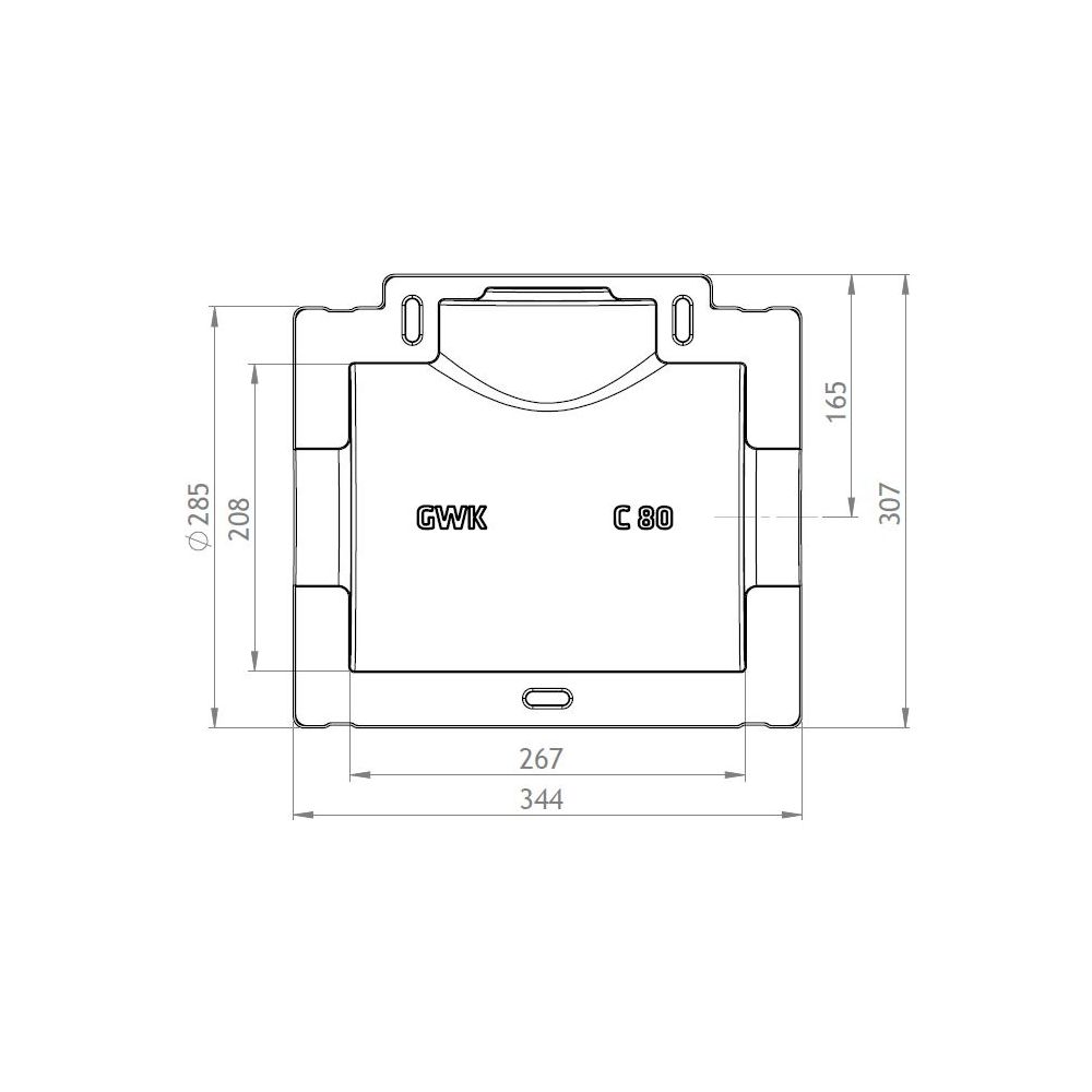 GWK ES-Box Uni Armaturendämmschale Serie C, DN 80, Grau, für Kompaktventile Baulänge F4... GWK-1721080005 4030095038677 (Abb. 2)