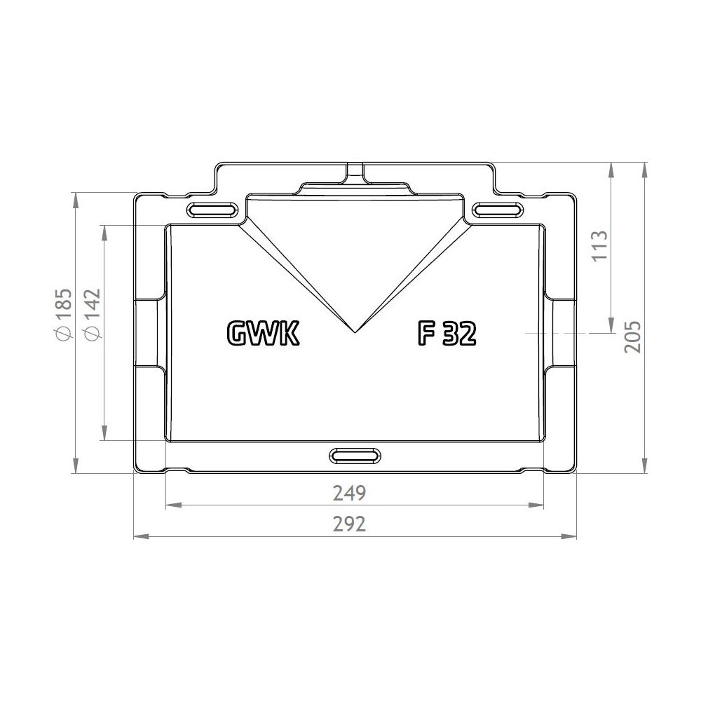 GWK ES-Box Uni Armaturendämmschale Serie F, DN 32, Grau, für Absperrventile Baulänge F1... GWK-1711032005 4030095038493 (Abb. 2)