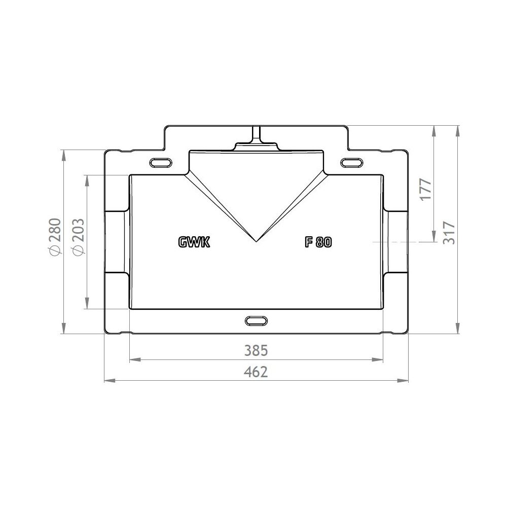 GWK ES-Box Uni Armaturendämmschale Serie F, DN 80, Grau, für Absperrventile Baulänge F1... GWK-1711080005 4030095038455 (Abb. 2)