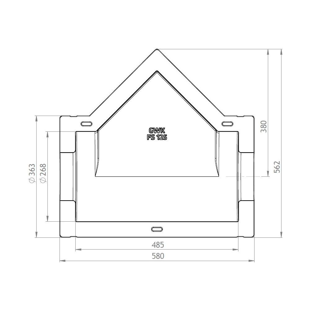 GWK ES-Box Uni Armaturendämmschale Serie FS, DN 125, Grau RAL 7040, für Schrägsitzventi... GWK-1712125005 4030095038769 (Abb. 2)