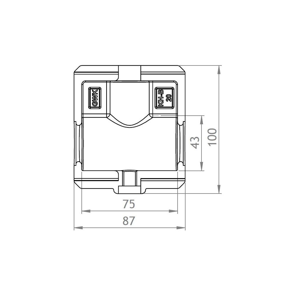 GWK EPP-Box Armaturendämmschale Serie KH-B, DN 20, für Kugelhahn mit Flügelgriff und IG... GWK-5233020002 4030095048751 (Abb. 2)