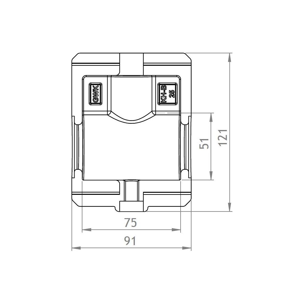 GWK EPP-Box Armaturendämmschale Serie KH-B, DN 25, für Kugelhahn mit Flügelgriff und IG... GWK-5233025002 4030095048768 (Abb. 2)