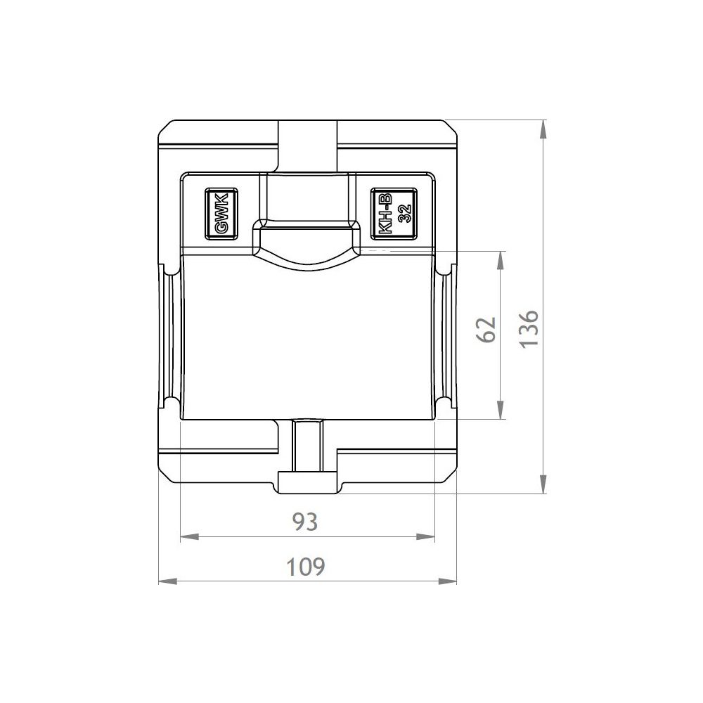 GWK EPP-Box Armaturendämmschale Serie KH-B, DN 32, für Kugelhahn mit Flügelgriff und IG... GWK-5233032002 4030095048775 (Abb. 2)