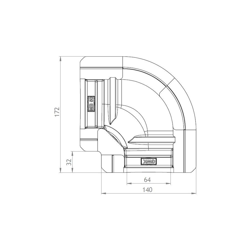 GWK EPP M-Bogen Dämmung, DN 50, Silbergrau, 50 Prozent EnEV, für Schraub- und Pressböge... GWK-5422050000 4030095049857 (Abb. 2)