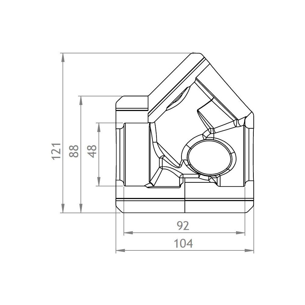 GWK EPP-Box Armaturendämmschale Serie MS, DN 25, für Schrägsitzventil mit IG, Silbergra... GWK-5221025002 4030095000568 (Abb. 2)