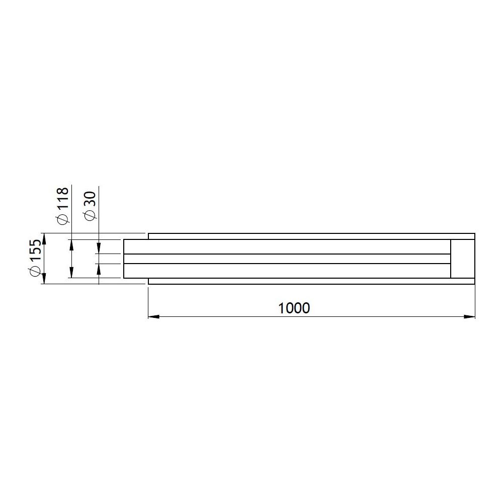 GWK Silver-System Rohr PIP-Innenrohr, DN 20, 30x118mm, 1m, PUR, Silber, in Kombi. mit 4... GWK-4330301180 4030095057852 (Abb. 2)