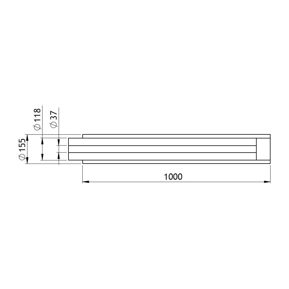 GWK Silver-System Rohr PIP-Innenrohr, DN 25, 37x118mm, 1m, PUR, Silber, in Kombi. mit 4... GWK-4330371180 4030095058217 (Abb. 2)