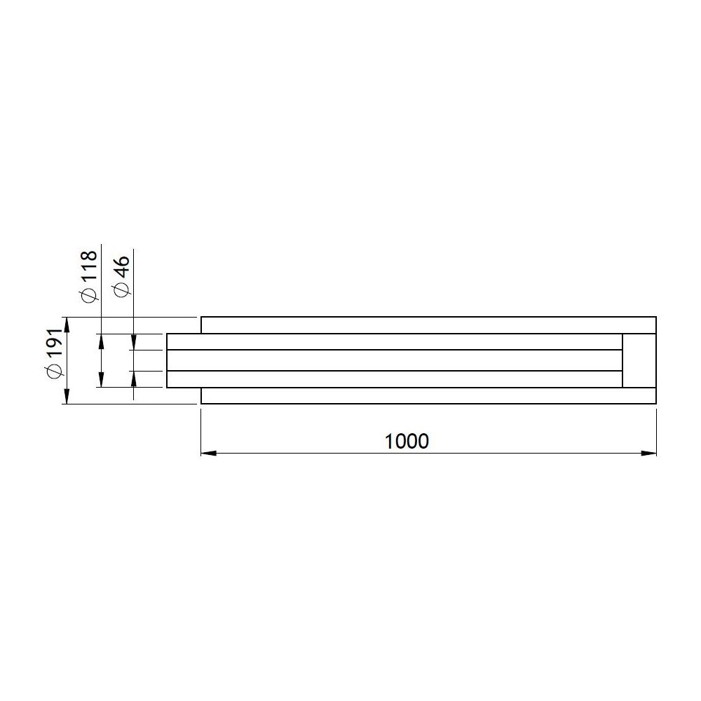 GWK Silver-System Rohr PIP-Innenrohr, DN 32, 46x118mm, 1m, PUR, Silber, in Kombi. mit 4... GWK-4330461180 4030095058224 (Abb. 2)