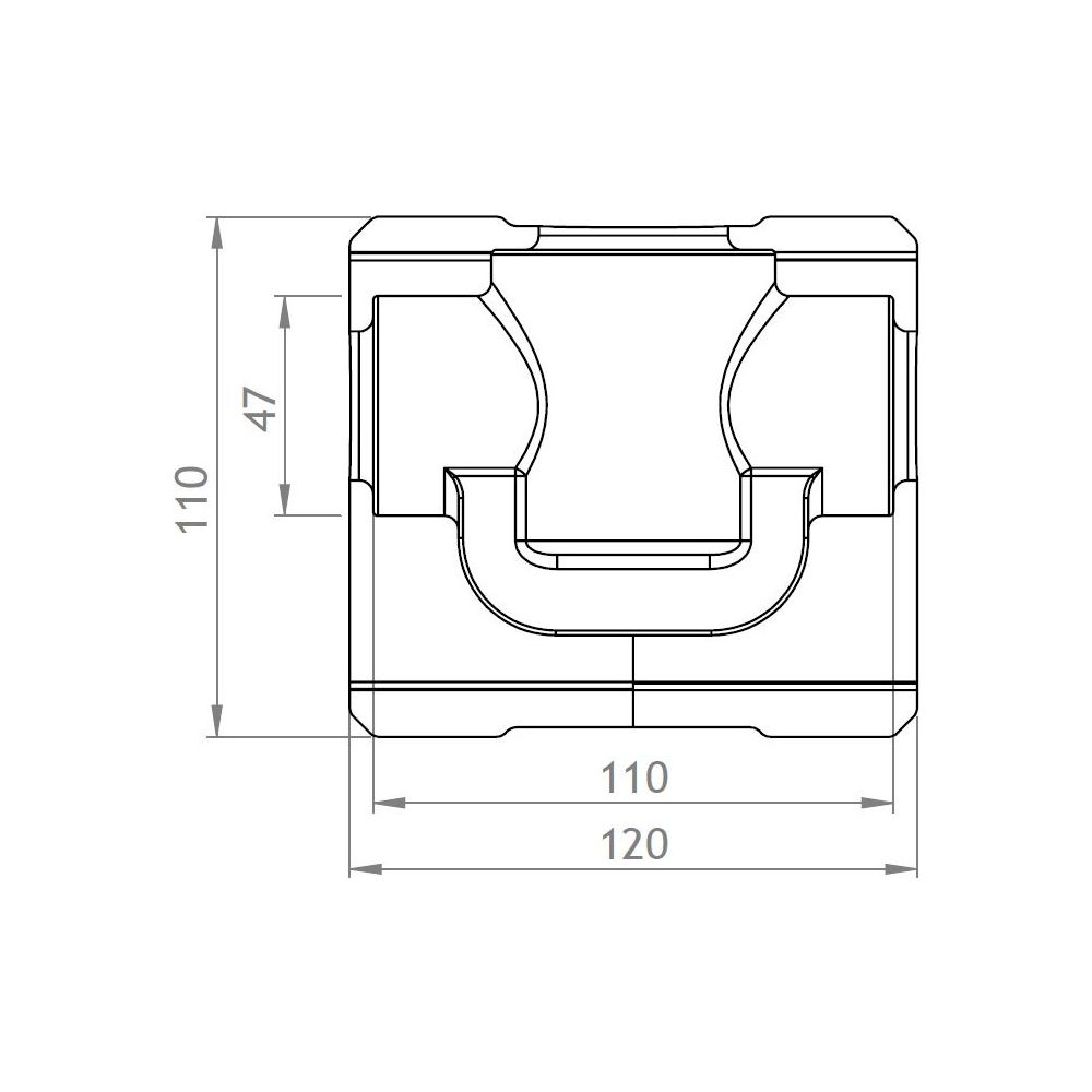 GWK EPP-Box Serie UP DN 25 Silbergrau für Vollstrom-Absperrventil Kemper VAV 385 02, 96... GWK-9627050030 4030095056053 (Abb. 2)