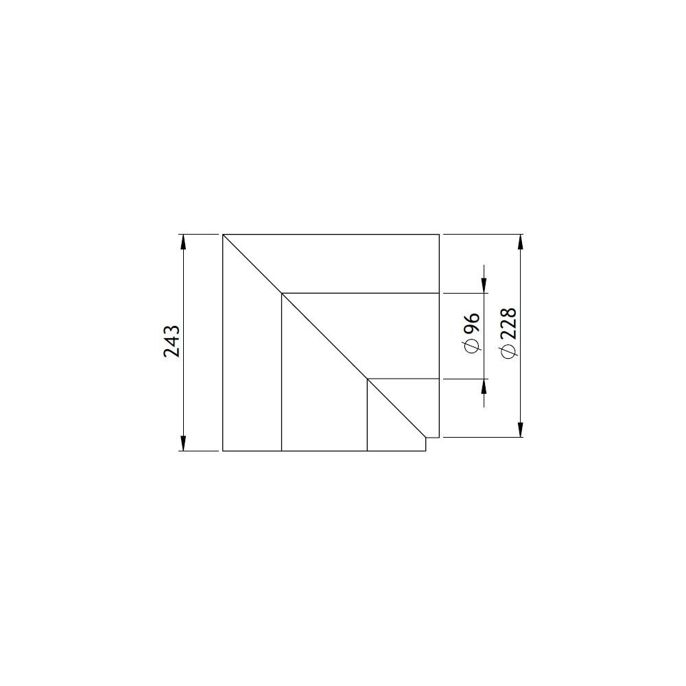 GWK Silver System Winkeldämmung, 90 Grad, DN 80, 96x228mm, PIR, Silber, 100 Prozent nac... GWK-4450962280 4030095057180 (Abb. 2)