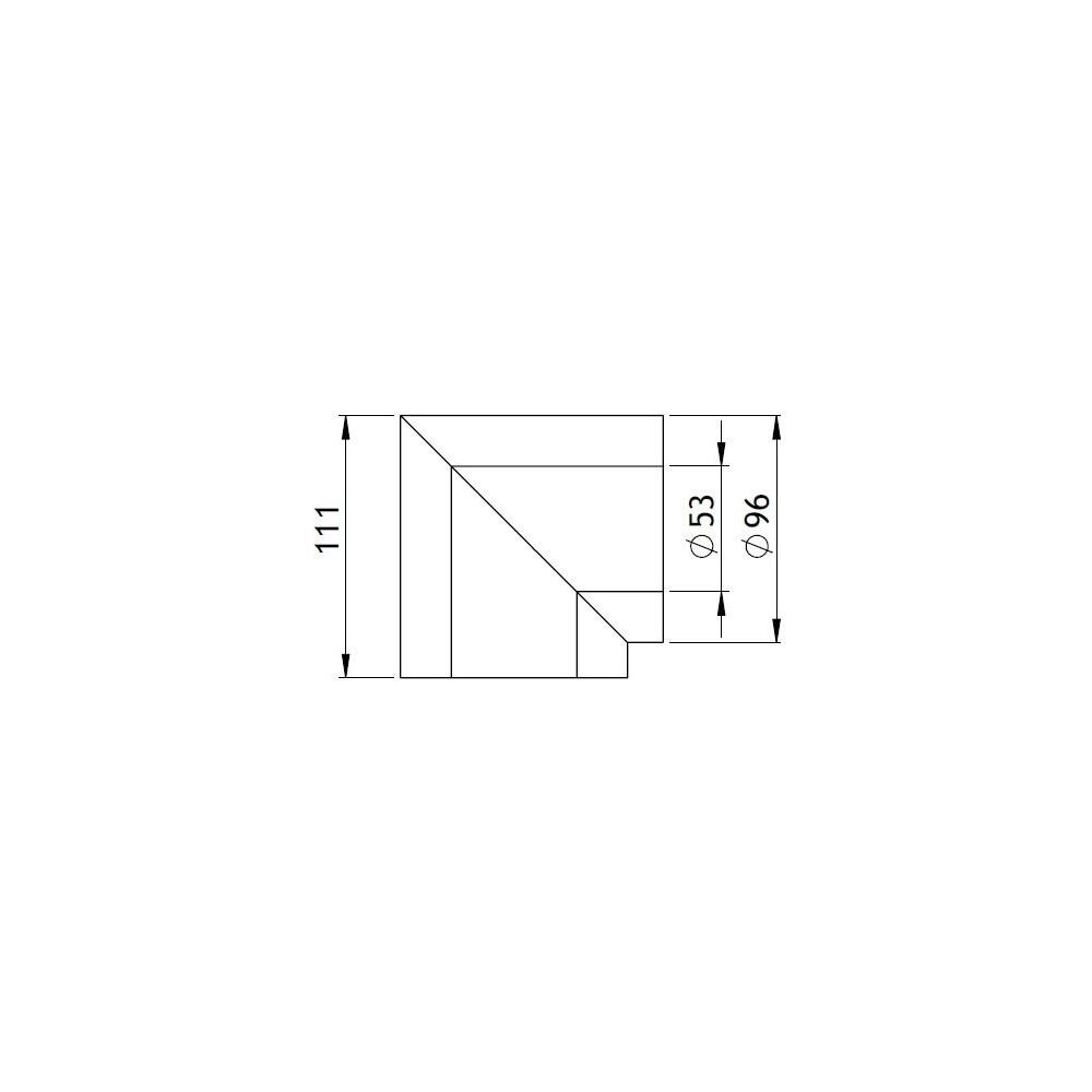 GWK Silver System Winkeldämmung, 90 Grad, DN 40, 53x96mm, PIR, Silber, 50 Prozent nach ... GWK-4450530960 4030095057029 (Abb. 2)