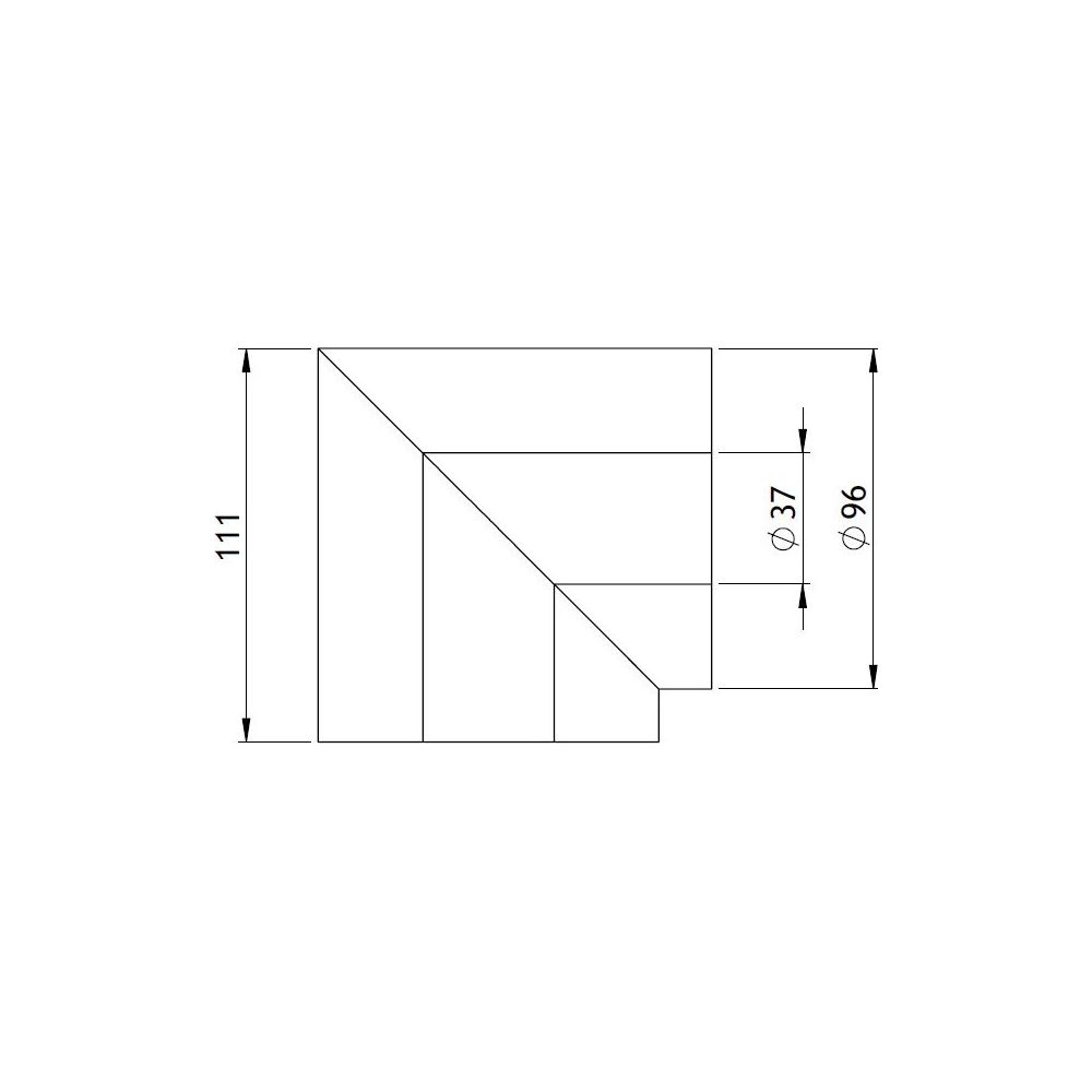 GWK Silver System Winkeldämmung, 90 Grad, DN 25, 37x96mm, PIR, Silber, 4450370960... GWK-4450370960 4030095057227 (Abb. 2)