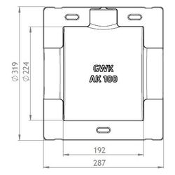 GWK ES-Box Uni Armaturendämmschale Serie AK, DN 100, Grau, für Absperrklappen, 17311000... GWK-1731100005 4030095038356 (Abb. 1)