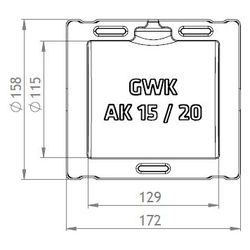 GWK ES-Box Uni Armaturendämmschale Serie AK, DN 15, Grau RAL 7040, für Absperrklappen, ... GWK-1731015005 4030095038318 (Abb. 1)