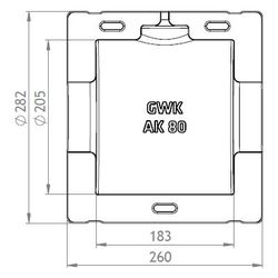 GWK ES-Box Armaturendämmschale Serie AK, DN 80, Grau RAL 7040, für Flansch-Absperrklapp... GWK-1131080000 4030095007291 (Abb. 1)