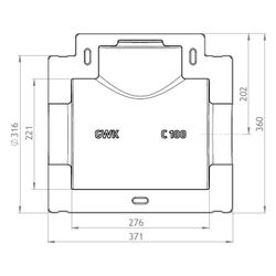 GWK ES-Box Uni Armaturendämmschale Serie C, DN 100, Grau, für Kompaktventile Baulänge F... GWK-1721100005 4030095038660 (Abb. 1)