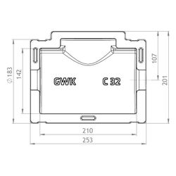 GWK ES-Box Armaturendämmschale Serie C, DN 32, Grau, für Flansch Geradsitz kurz Bauläng... GWK-1121032000 4030095004955 (Abb. 1)
