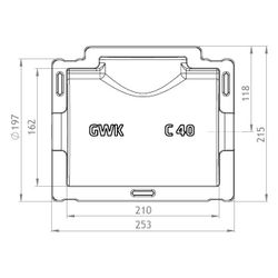 GWK ES-Box Uni Armaturendämmschale Serie C, DN 40, Grau, für Kompaktventile Baulänge F4... GWK-1721040005 4030095038707 (Abb. 1)