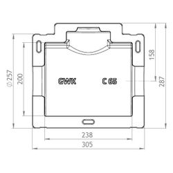 GWK ES-Box Armaturendämmschale Serie C, DN 65, Grau RAL 7040, für Flansch Geradsitz kur... GWK-1121065000 4030095005143 (Abb. 1)