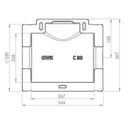 GWK ES-Box Uni Armaturendämmschale Serie C, DN 80, Grau, für Kompaktventile Baulänge F4... GWK-1721080005 4030095038677 (Abb. 1)