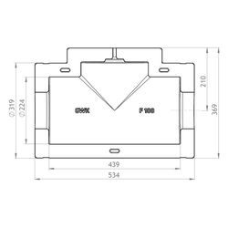 GWK ES-Box Uni Armaturendämmschale Serie F, DN 100, Grau, für Absperrventile Baulänge F... GWK-1711100005 4030095038448 (Abb. 1)