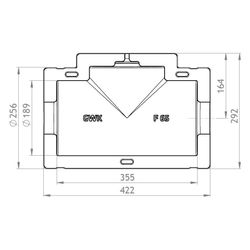 GWK ES-Box Uni Armaturendämmschale Serie F, DN 65, Grau, für Absperrventile Baulänge F1... GWK-1711065005 4030095038462 (Abb. 1)
