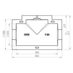 GWK ES-Box Uni Armaturendämmschale Serie F, DN 80, Grau, für Absperrventile Baulänge F1... GWK-1711080005 4030095038455 (Abb. 1)