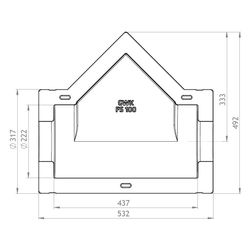 GWK ES-Box Uni Armaturendämmschale Serie FS, DN 100, Grau, für Schrägsitzventile und Sc... GWK-1712100005 4030095038776 (Abb. 1)