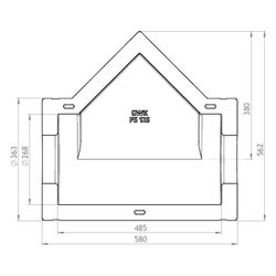 GWK ES-Box Uni Armaturendämmschale Serie FS, DN 125, Grau RAL 7040, für Schrägsitzventi... GWK-1712125005 4030095038769 (Abb. 1)