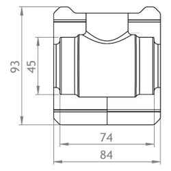 GWK EPP-Box Armaturendämmschale Serie KH, DN 25, für Kugelhahn mit T-Griff mit IG, Silb... GWK-5231025002 4030095000780 (Abb. 1)