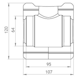 GWK EPP-Box Armaturendämmschale Serie KH, DN 40, für Kugelhahn mit T-Griff mit IG, Silb... GWK-5231040002 4030095000865 (Abb. 1)