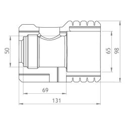 GWK EPP-Box Armaturendämmschale Serie KH-P, DN 25, für Pumpenkugelhähne, Silbergrau, 52... GWK-5234025002 4030095050389 (Abb. 1)
