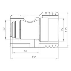 GWK EPP-Box Armaturendämmschale Serie KH-P, DN 32, für Pumpenkugelhähne, Silbergrau, 52... GWK-5234032002 4030095050365 (Abb. 1)