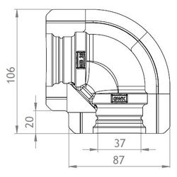 GWK EPP M-Bogen Dämmung, DN 25, Silbergrau, 50 Prozent EnEV, für Schraub- und Pressböge... GWK-5422025000 4030095049826 (Abb. 1)
