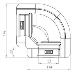 GWK EPP M-Bogen Dämmung, DN 40, Silbergrau, 50 Prozent EnEV, für Schraub- und Pressböge... GWK-5422040000 4030095049840 (Abb. 1)