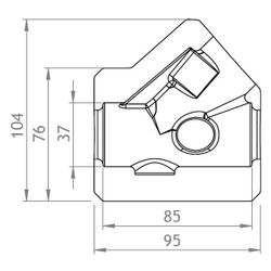 GWK EPP-Box Armaturendämmschale Serie MS, DN 20, für Schrägsitzventil mit IG, Anthrazit... GWK-5221020001 4030095000513 (Abb. 1)