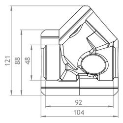 GWK EPP-Box Armaturendämmschale Serie MS, DN 25, für Schrägsitzventil mit IG, Silbergra... GWK-5221025002 4030095000568 (Abb. 1)