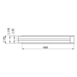 GWK Silver-System Rohr PIP-Innenrohr, DN 20, 30x118mm, 1m, PUR, Silber, in Kombi. mit 4... GWK-4330301180 4030095057852 (Abb. 1)