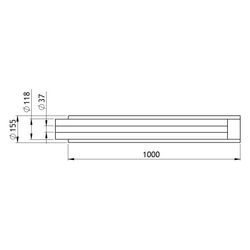 GWK Silver-System Rohr PIP-Innenrohr, DN 25, 37x118mm, 1m, PUR, Silber, in Kombi. mit 4... GWK-4330371180 4030095058217 (Abb. 1)
