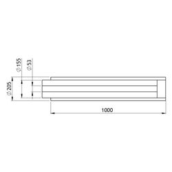 GWK Silver System Rohrdämmung, DN 40, 155x205mm, 1m, PIR, Silber, 200 Prozent nach GEG,... GWK-4351552050 4030095057456 (Abb. 1)