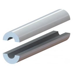 GWK Silver System Rohrdämmung, DN 40, 155x205mm, 1m, PIR, Silber, 200 Prozent nach GEG,... GWK-4351552050 4030095057456 (Abb. 1)