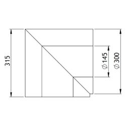 GWK Silver System Winkeldämmung, 90 Grad, DN 125, 145x300mm, PIR, Silber, 100 Prozent n... GWK-4451453000 4030095057203 (Abb. 1)