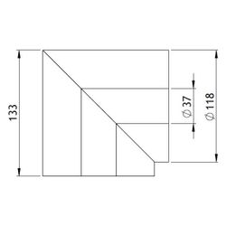 GWK Silver System Winkeldämmung, 90 Grad, DN 25, 37x118mm, PIR, Silber, 100 Prozent nac... GWK-4450371180 4030095057135 (Abb. 1)